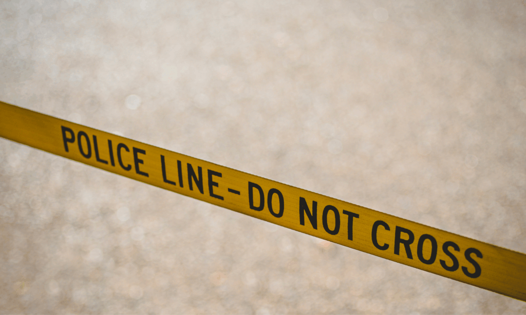 Police tape around a Seattle hit-and-run